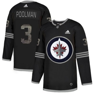 Adidas Winnipeg Jets #3 Tucker Poolman Black Authentic Classic Stitched NHL Jersey